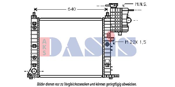 AKS DASIS Jäähdytin,moottorin jäähdytys 132110N